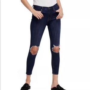 Free People High Waist Distressed Jeans
